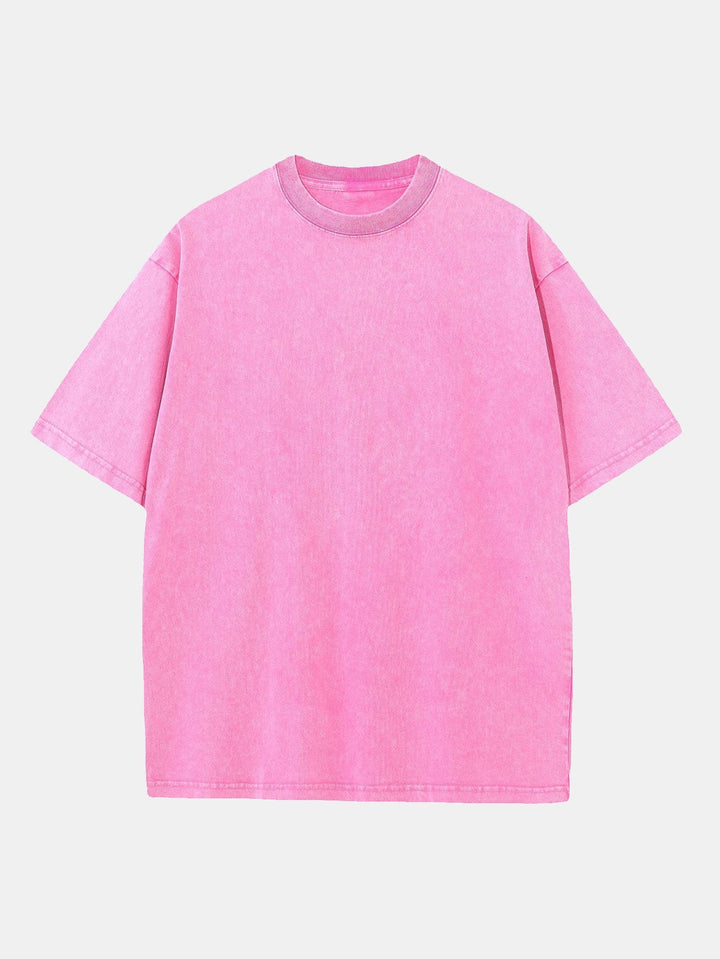 Gewassen Versleten Drop Shoulder T-Shirt