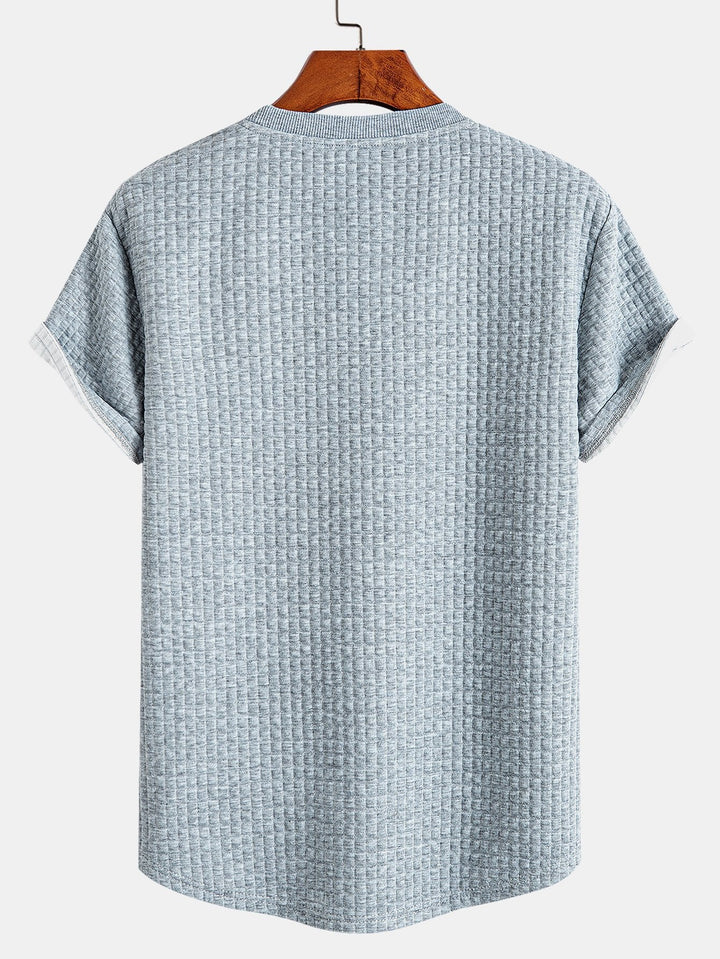 Korte Mouw Wafel Boog Hem T-Shirt