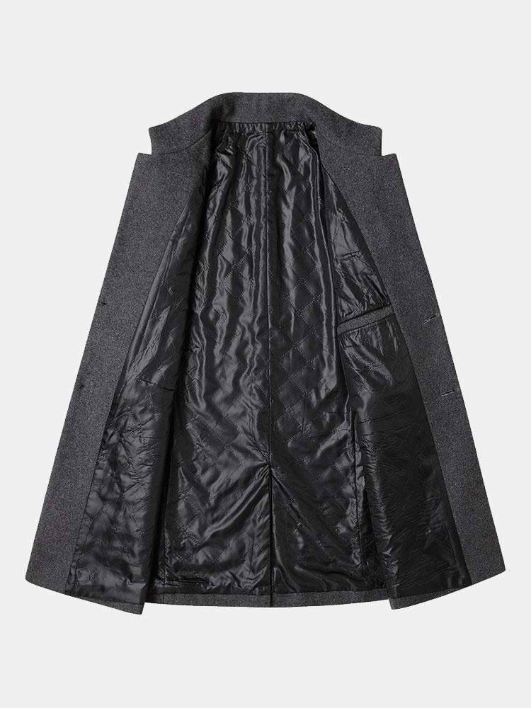 Staande Kraag Wol Overjas