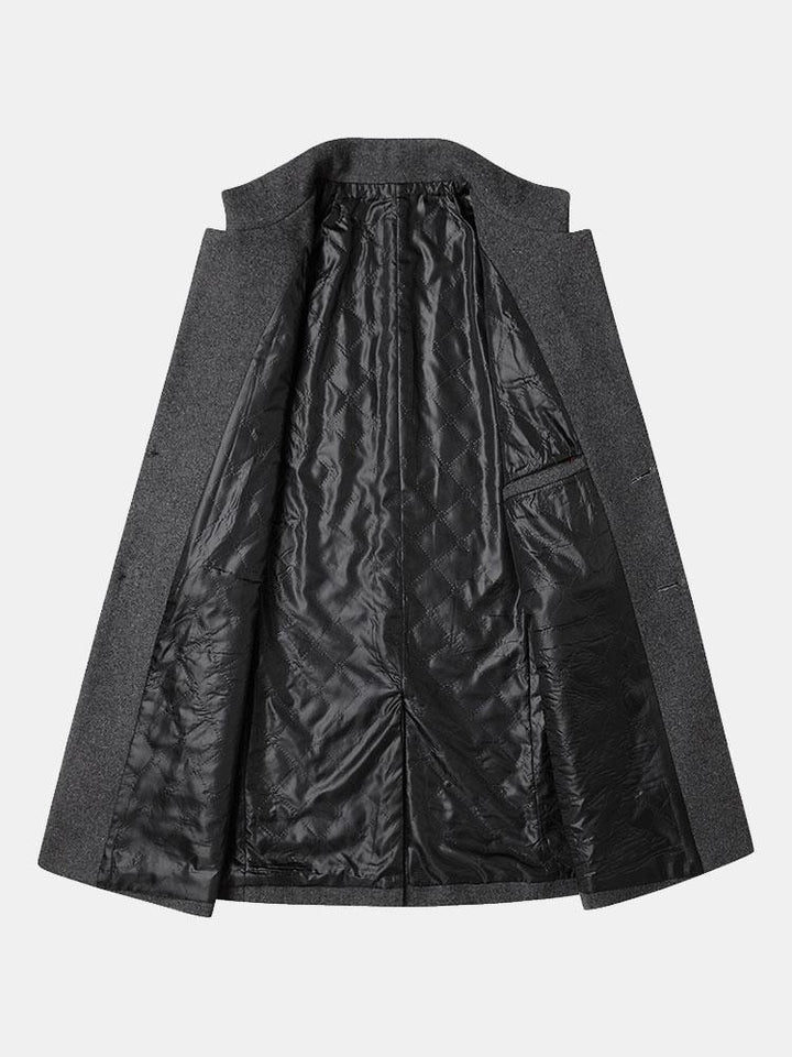 Staande Kraag Wol Overjas