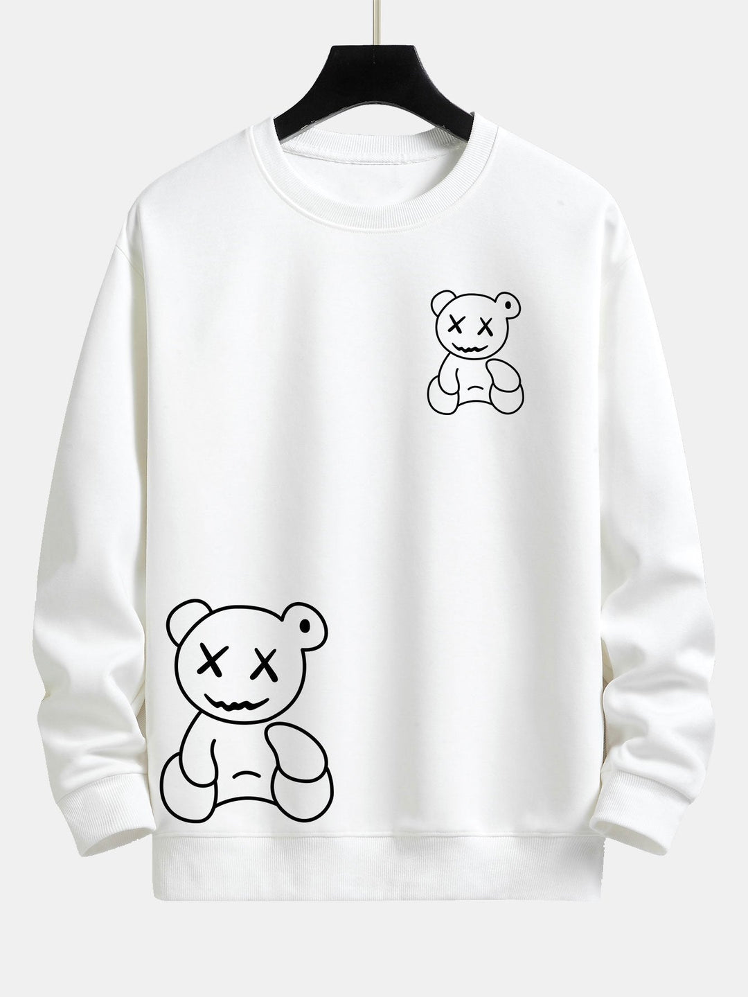 Lijnvormige Berenprint Relax Fit Sweatshirt