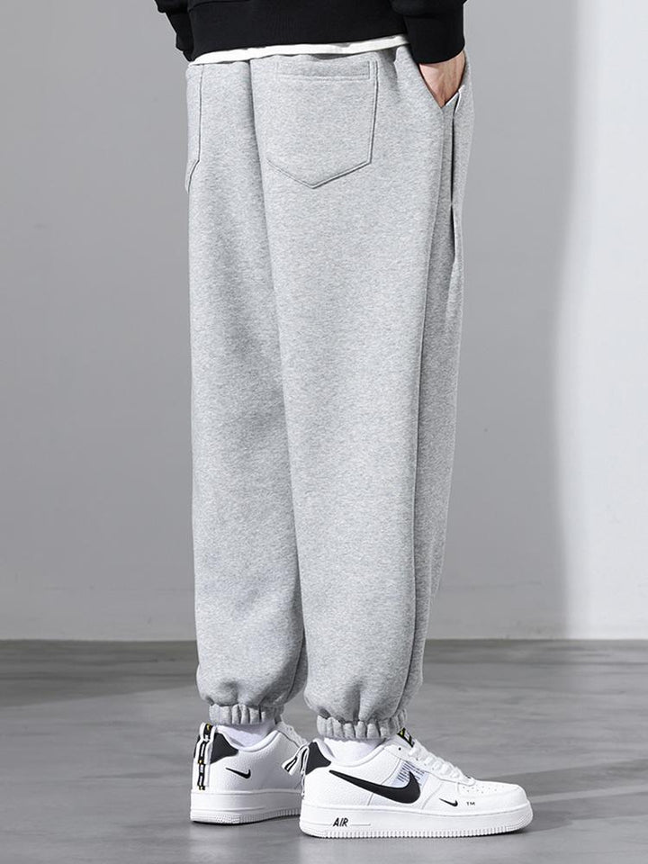 Cotton Jogging Pants with Drawstrings