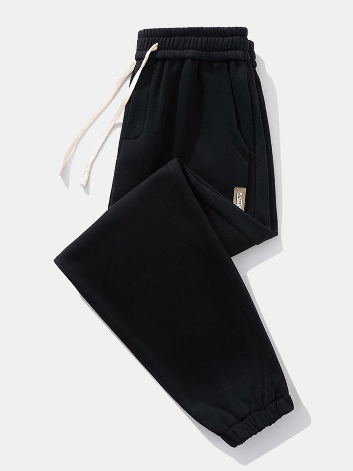 Cotton Jogging Pants with Drawstrings