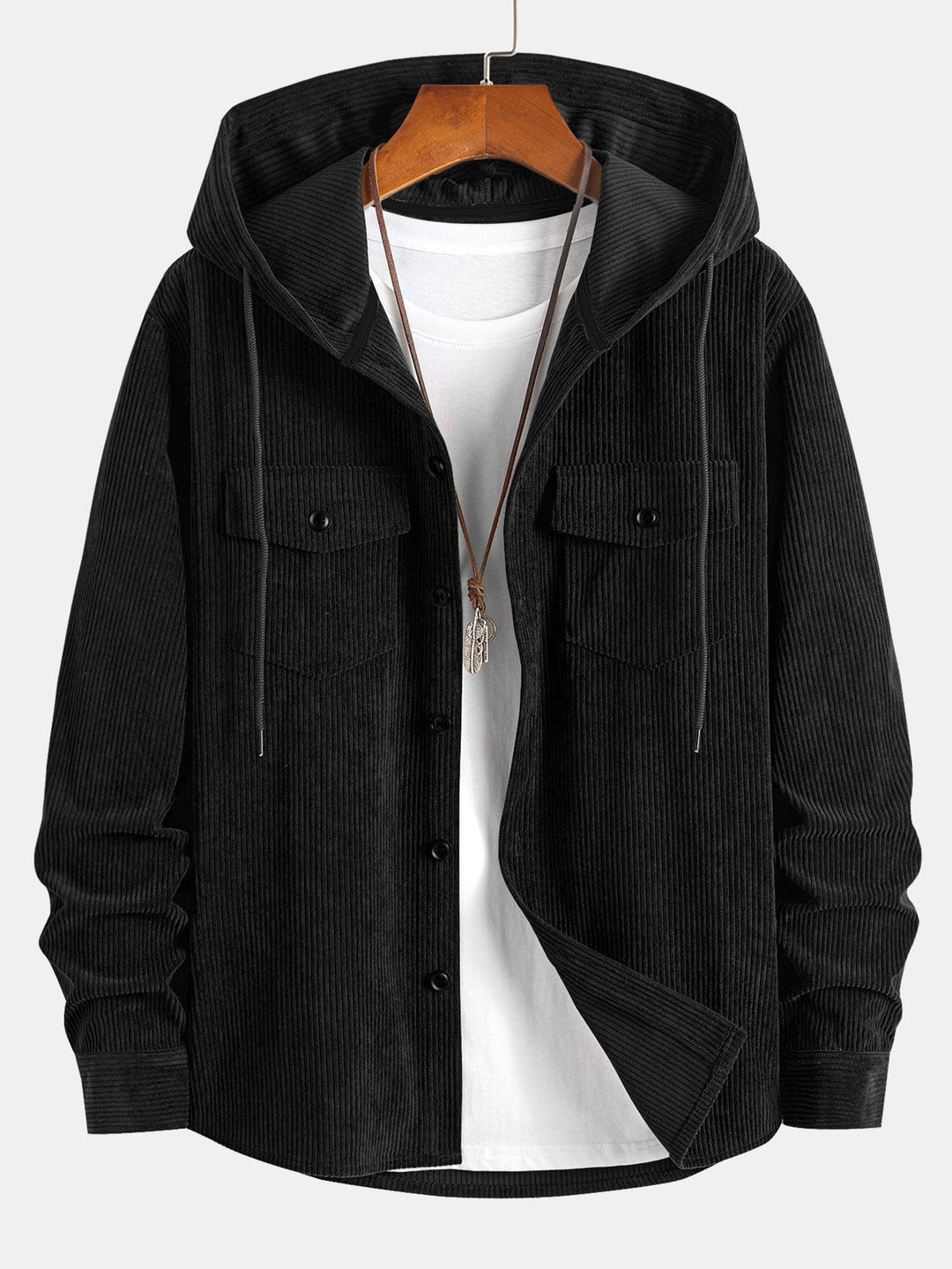 Katoenen Hooded Overshirt