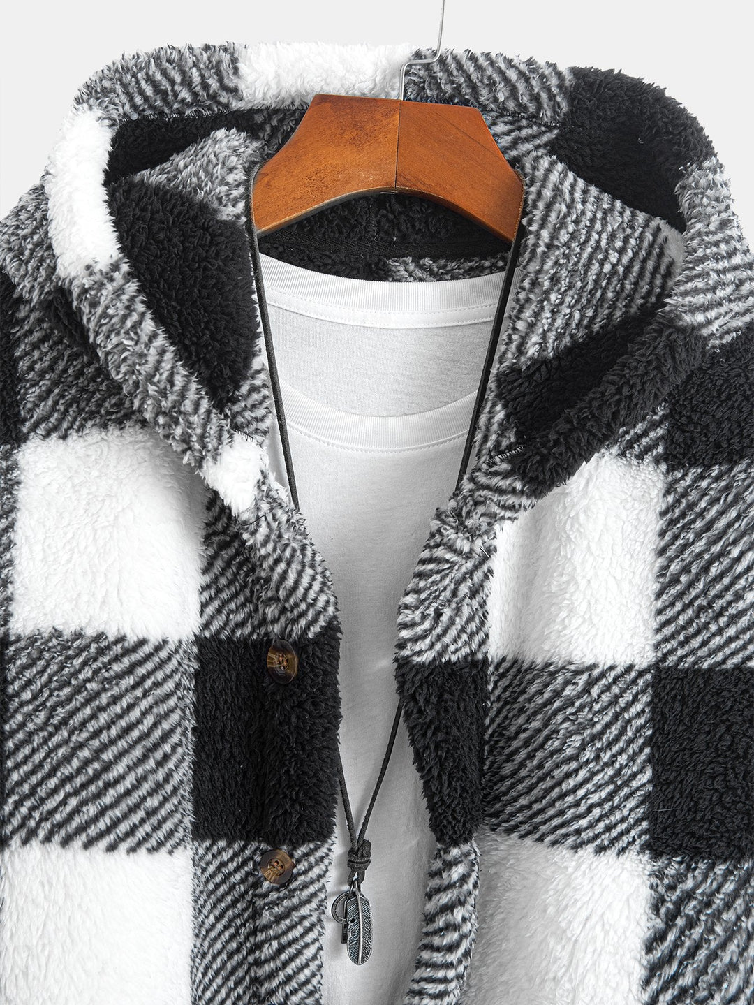 Checkered Teddy Fleece Jacket
