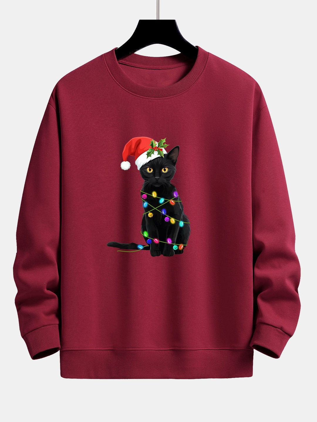 Kerstverlichting Kat Print Relax Fit Sweatshirt