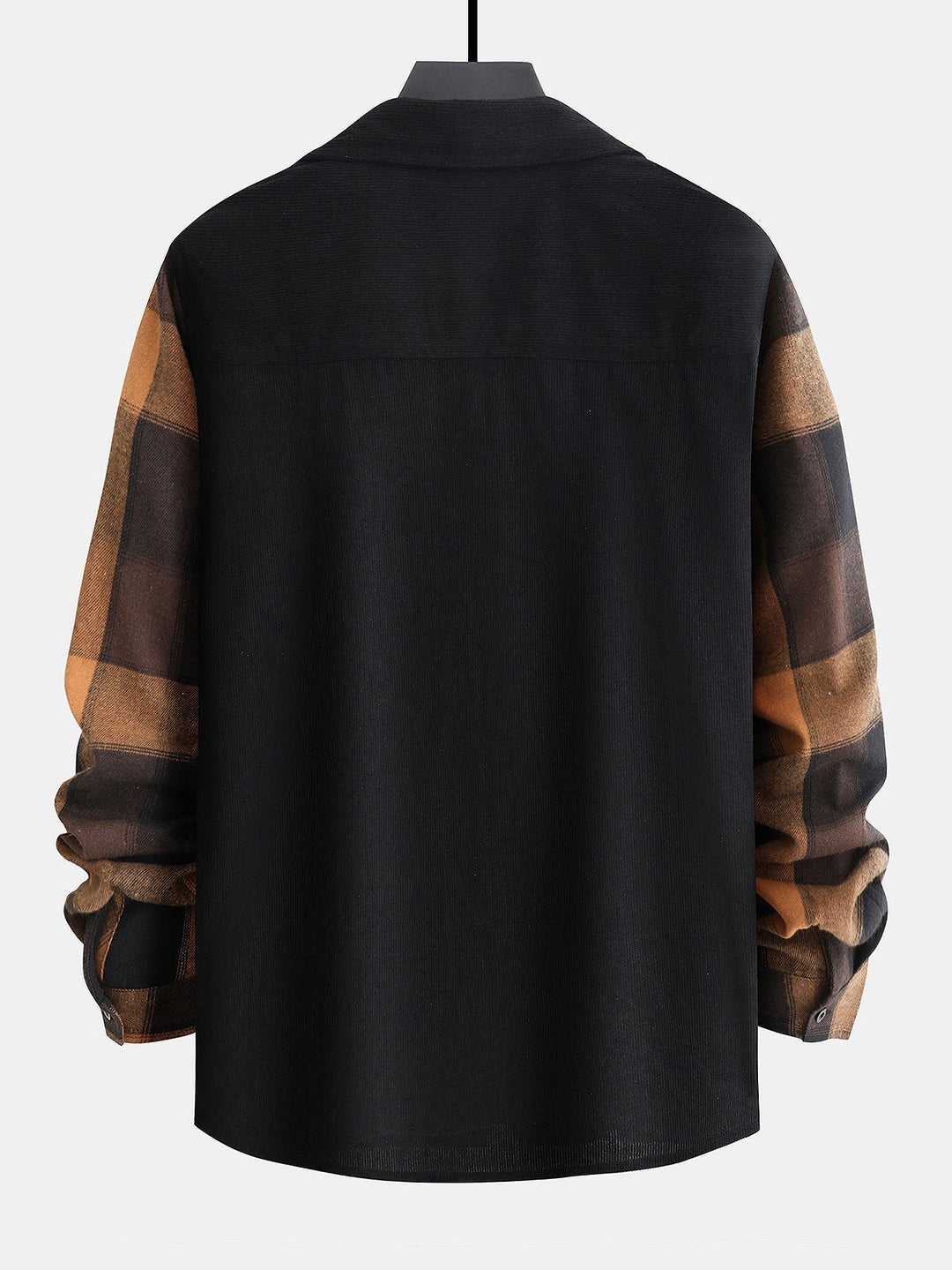 Geruite Corduroy Paneel Shirt