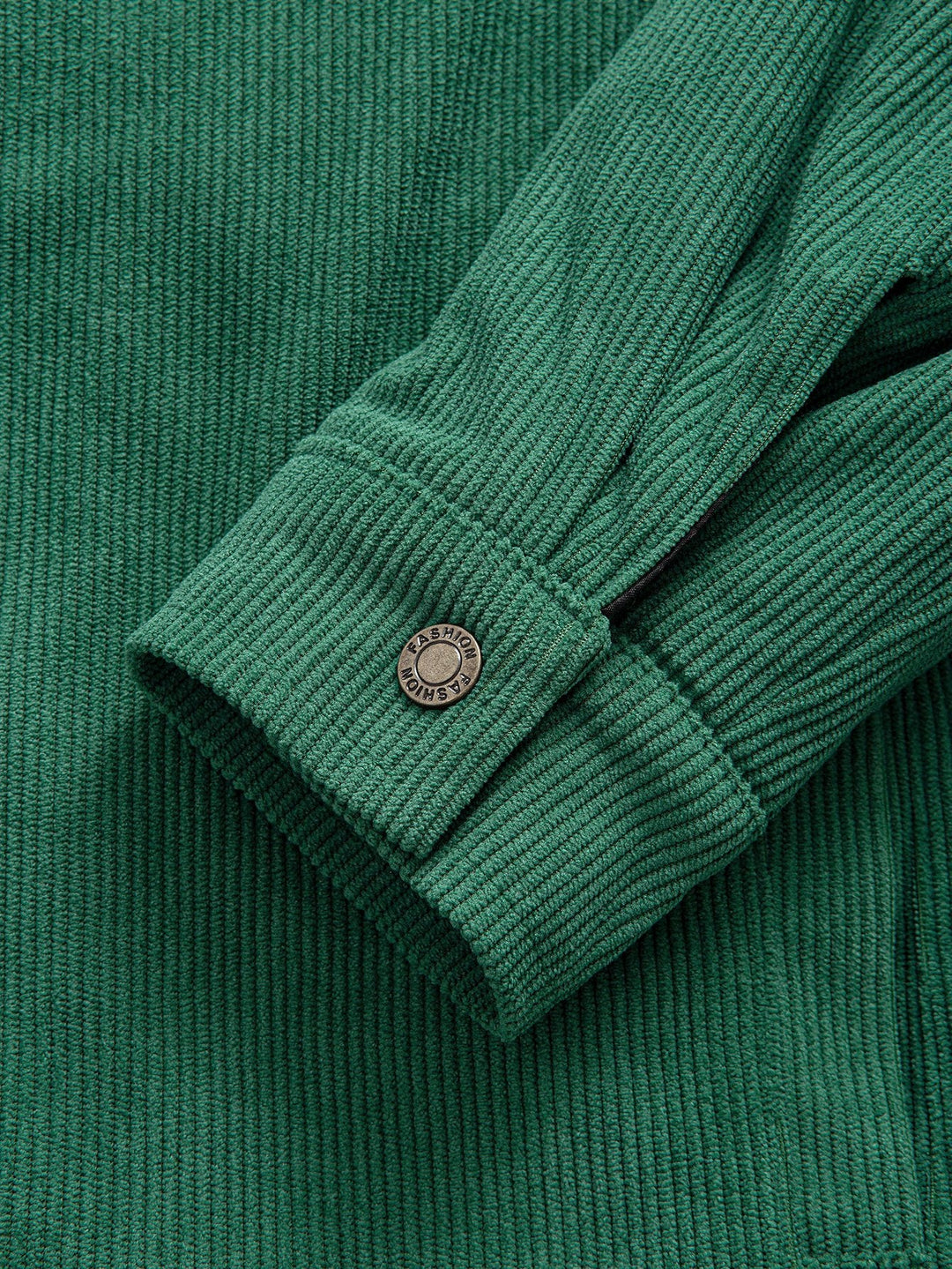 Gevoerde Corduroy Gewatteerde Jas met Kap