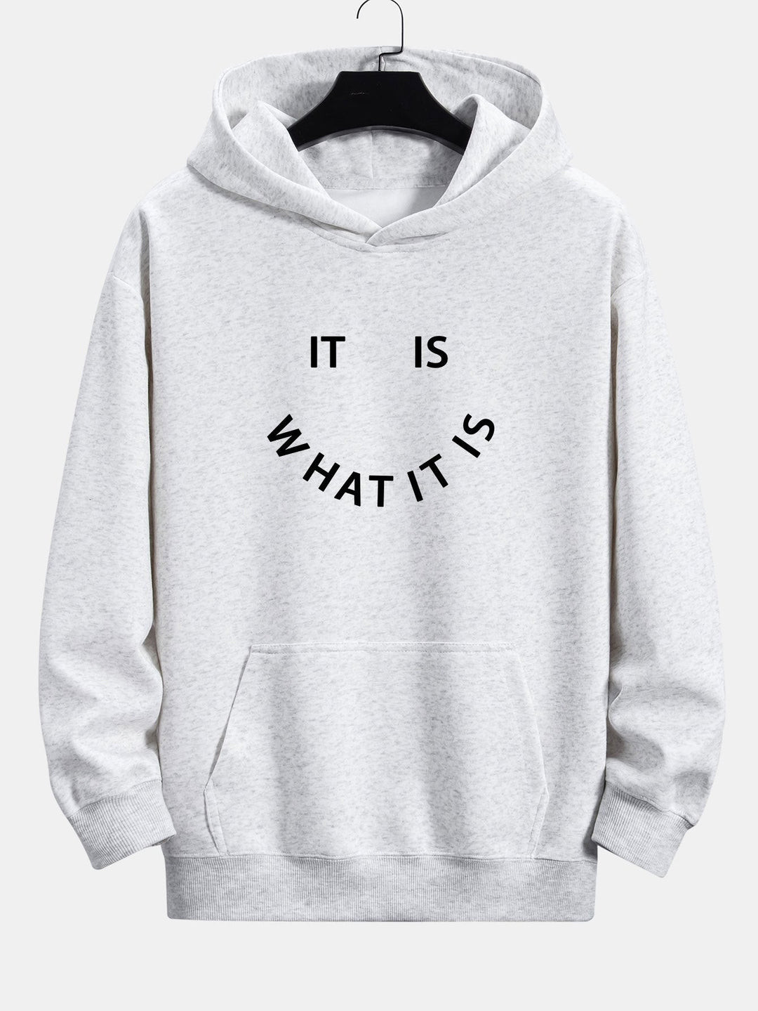 Het Is Wat Het Is Print Relax Fit Hoodie