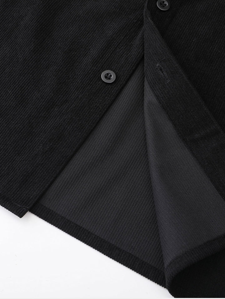 Geruite Corduroy Paneel Shirt