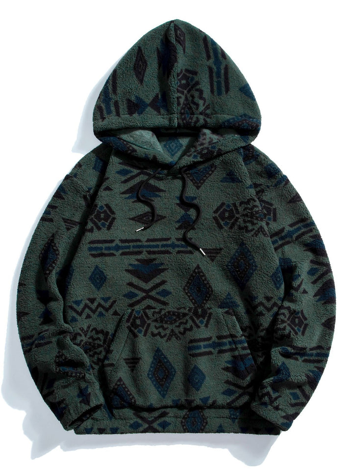 Azteekse Print Teddy Hoodie
