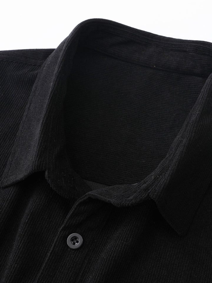 Geruite Corduroy Paneel Shirt
