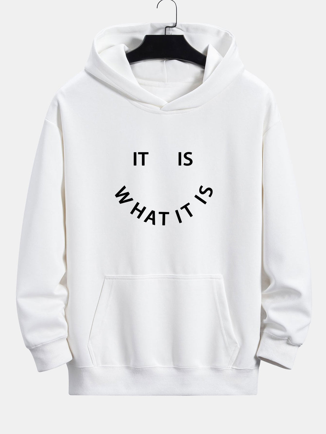 Het Is Wat Het Is Print Relax Fit Hoodie