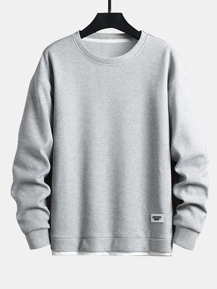 Twee Laags Wafel Sweatshirt