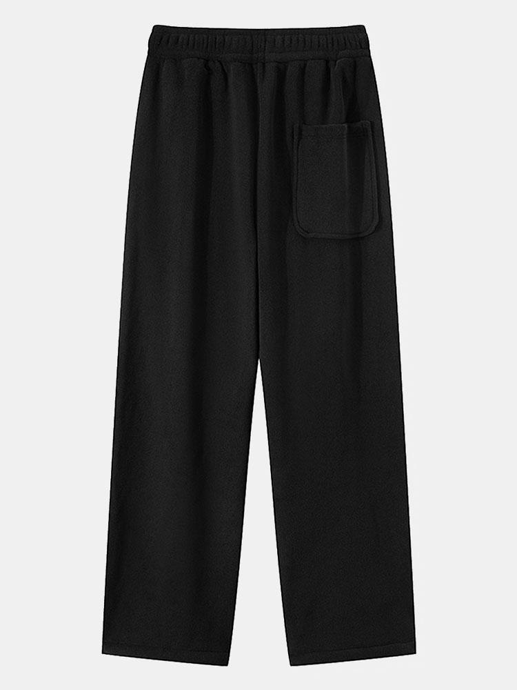Polar Fleece Loose Fit Rechte Pijpen Broek