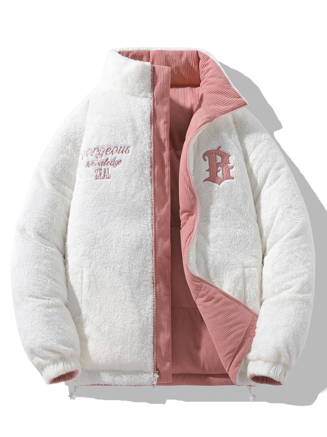 Omkeerbare Teddy Fleece Corduroy Jas