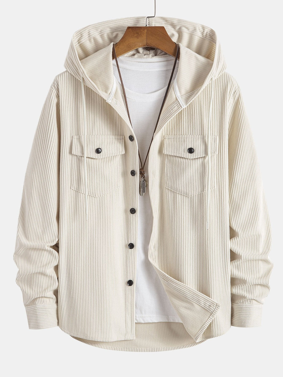 Katoenen Hooded Overshirt