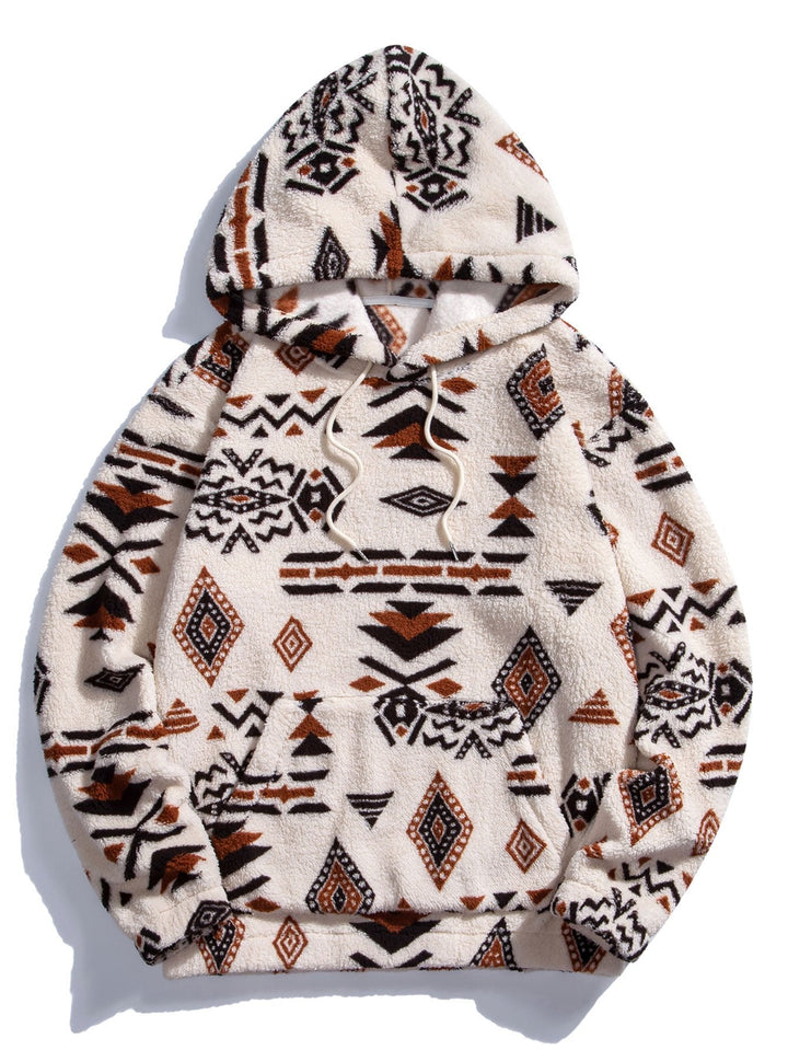 Azteekse Print Teddy Hoodie
