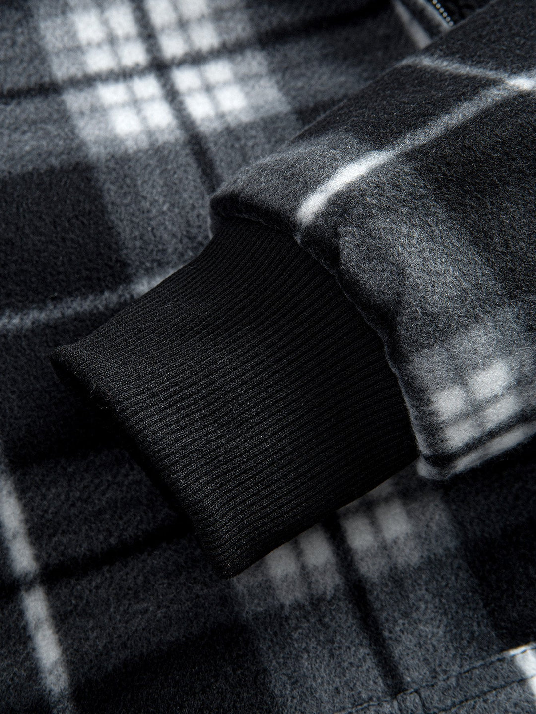 Teddy Fleece Gevoerde Flanellen Ruit Hoodie