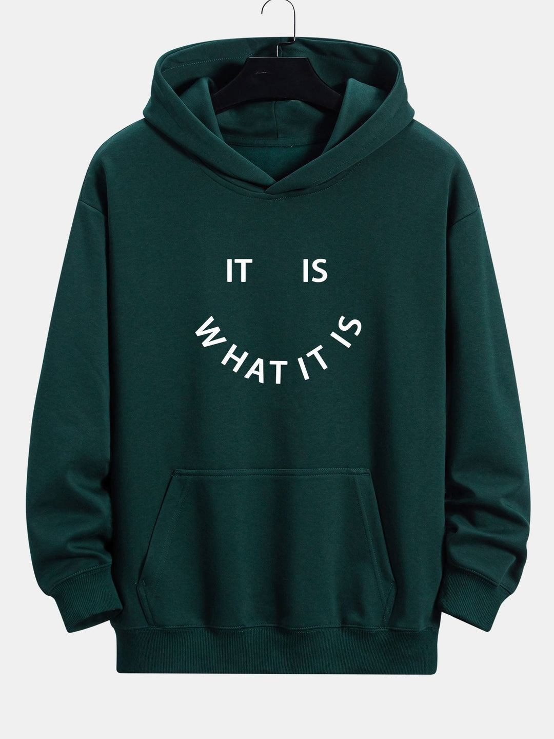 Het Is Wat Het Is Print Relax Fit Hoodie