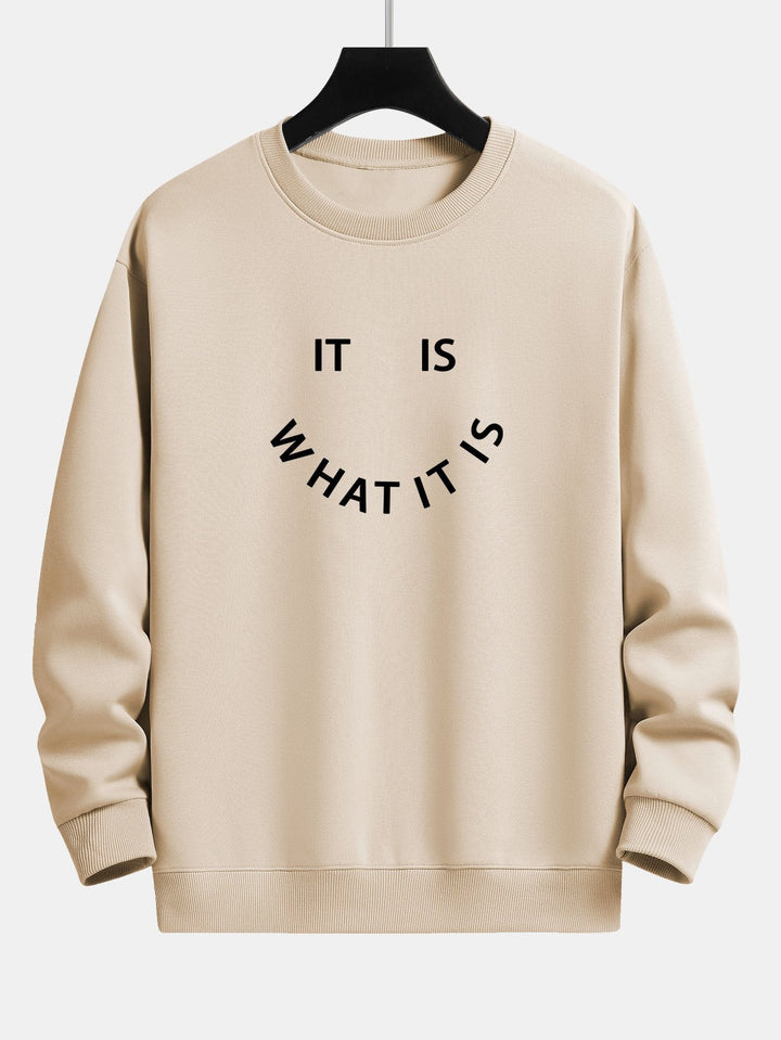 Het Is Wat Het Is Print Relax Fit Sweatshirt