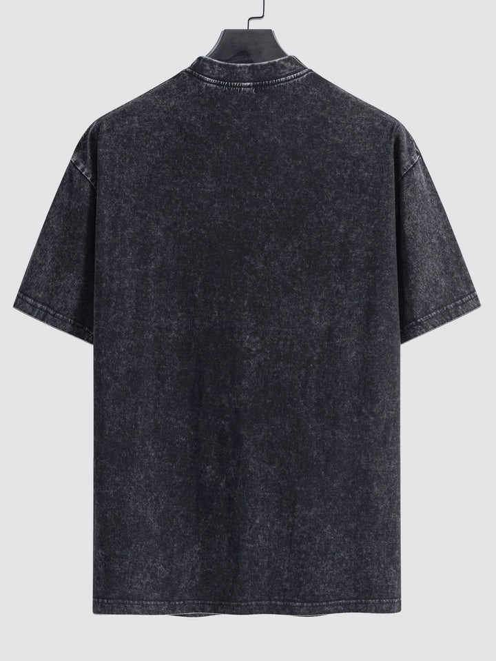 Basis Gewassen Versleten Drop Shoulder Oversized T-Shirt