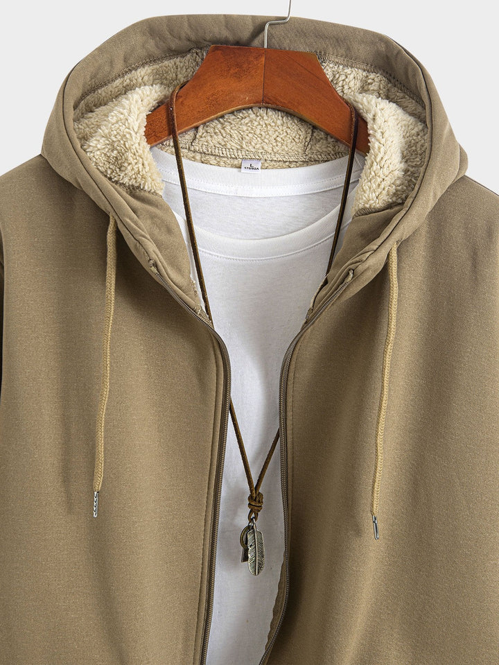 Teddy Lining Zip Up Hoodie