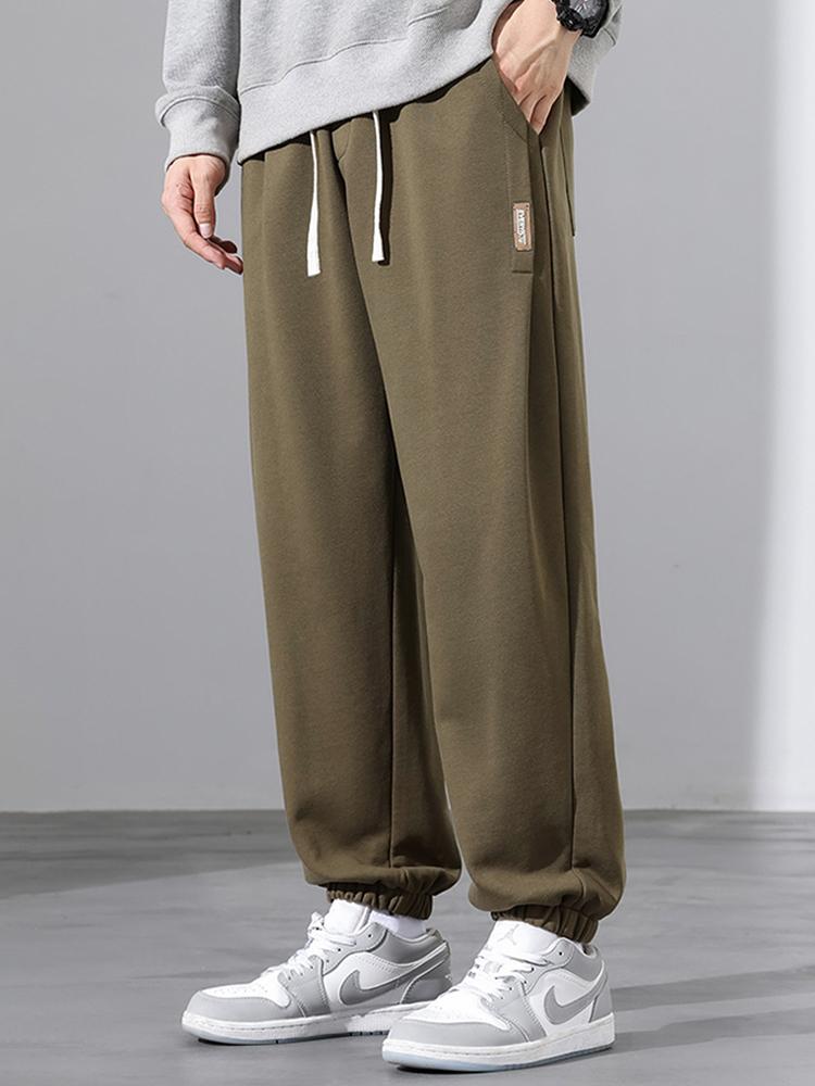 Cotton Jogging Pants with Drawstrings