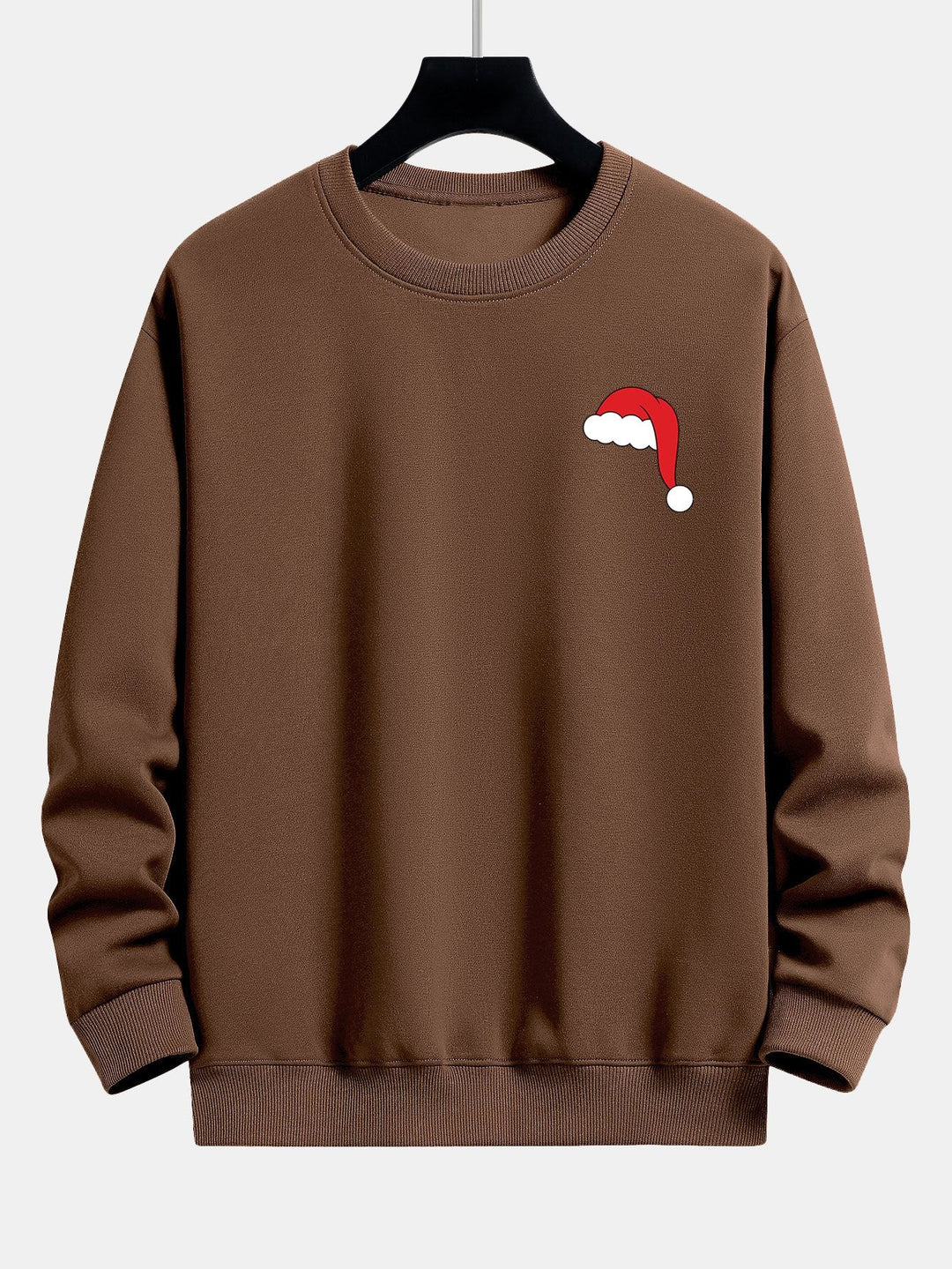 Santa Hat Print Relax Fit Sweatshirt