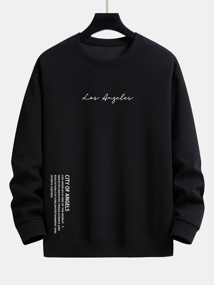 Los Angeles Slogan Print Relax Fit Sweatshirt