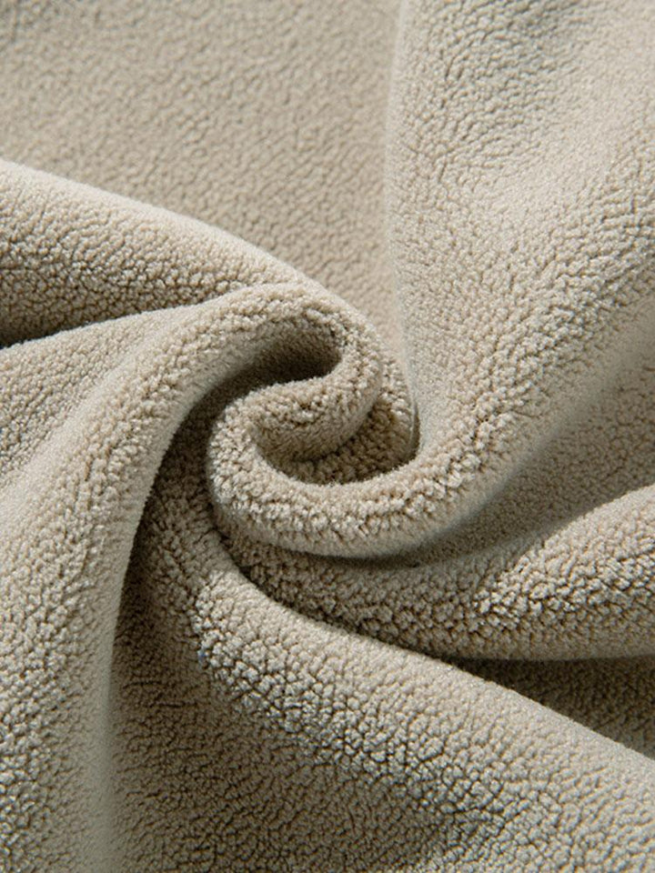 Polar Fleece Loose Fit Rechte Pijpen Broek