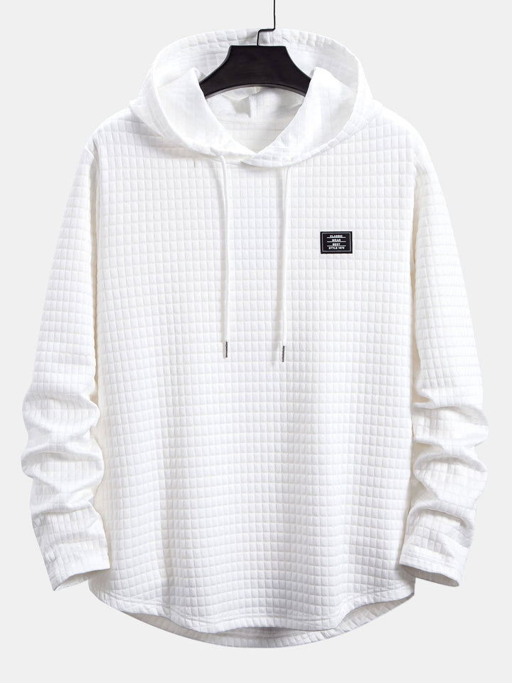 Langere Mouwen Wafel Hoody Arc Hem T-Shirt