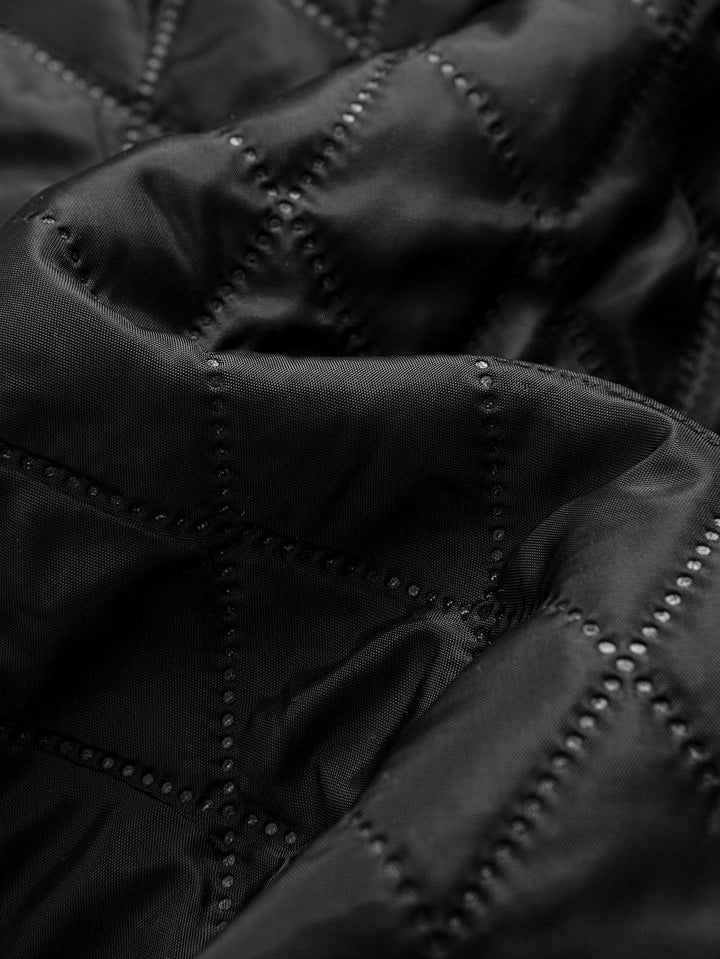 Gevoerde Corduroy Gewatteerde Jas met Kap