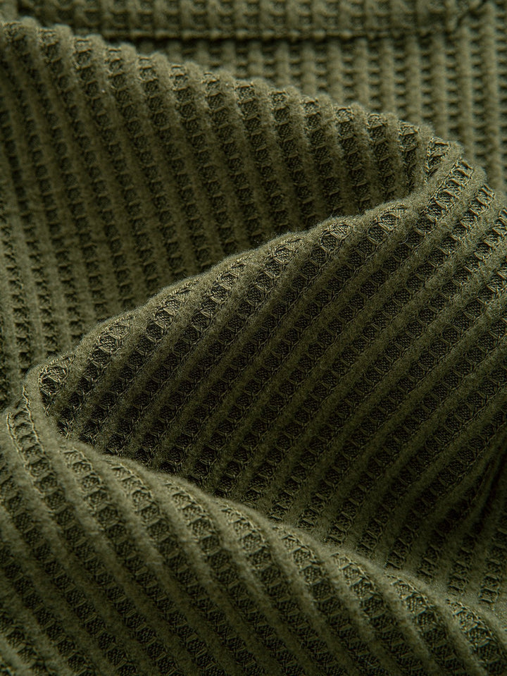 Dubbele Pocket Waffle Knopshirt