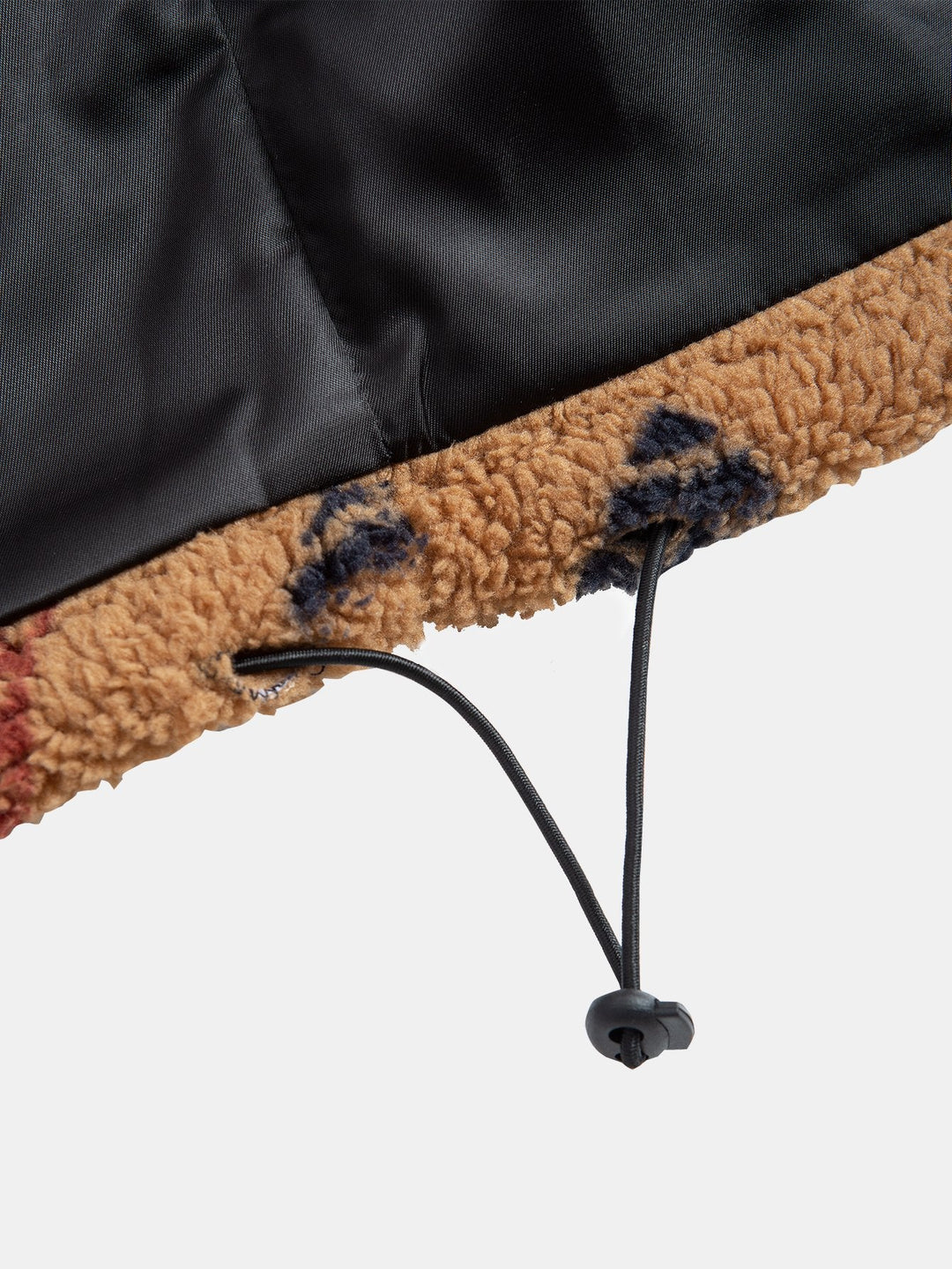 Azteekse Print Patchwork Teddy Fleece Jas