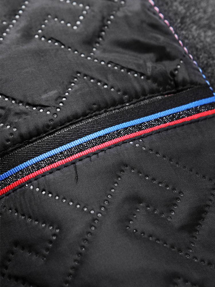 Staande Kraag Wol Gemengde Blazer