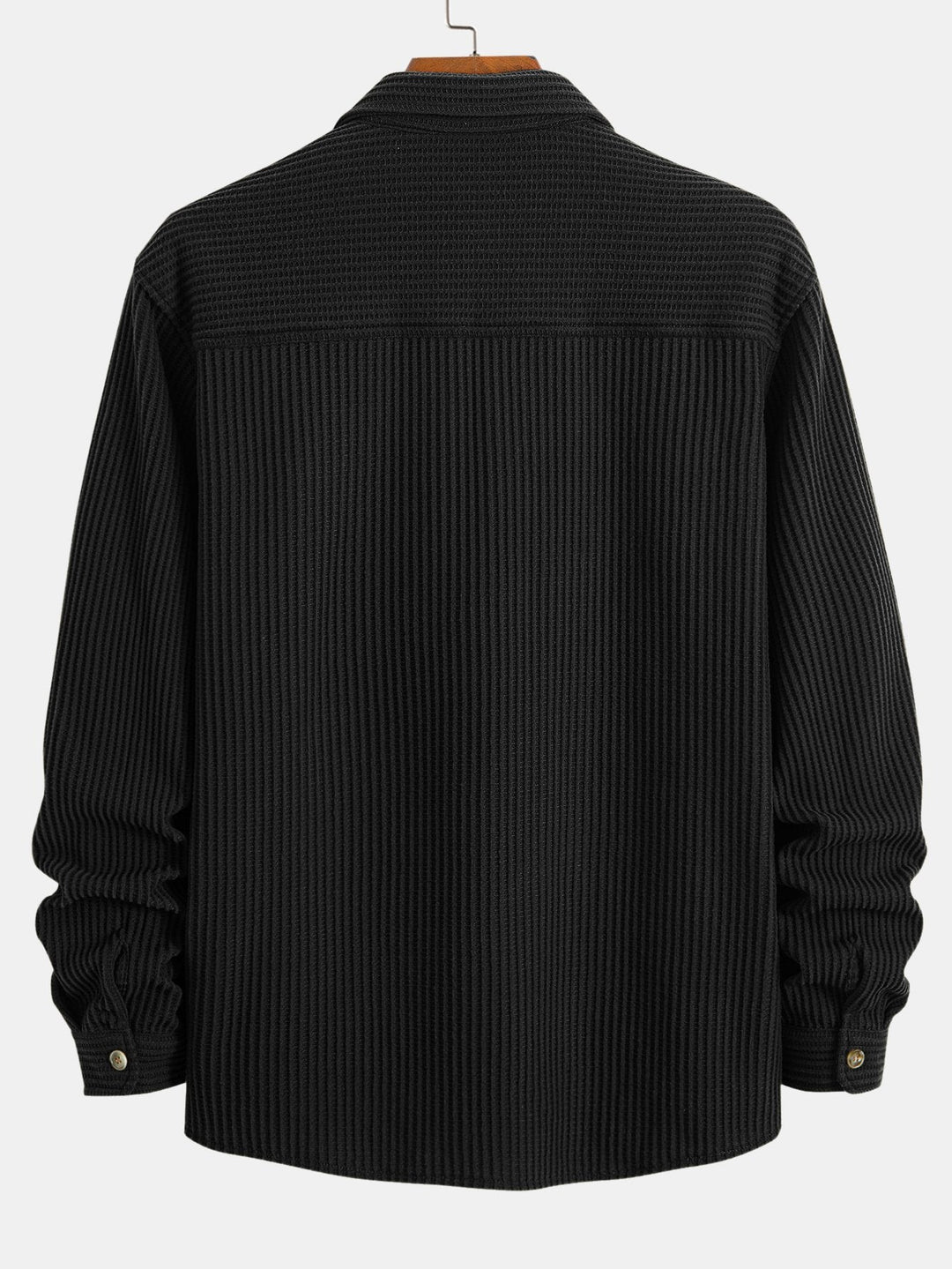 Dubbele Pocket Waffle Knopshirt