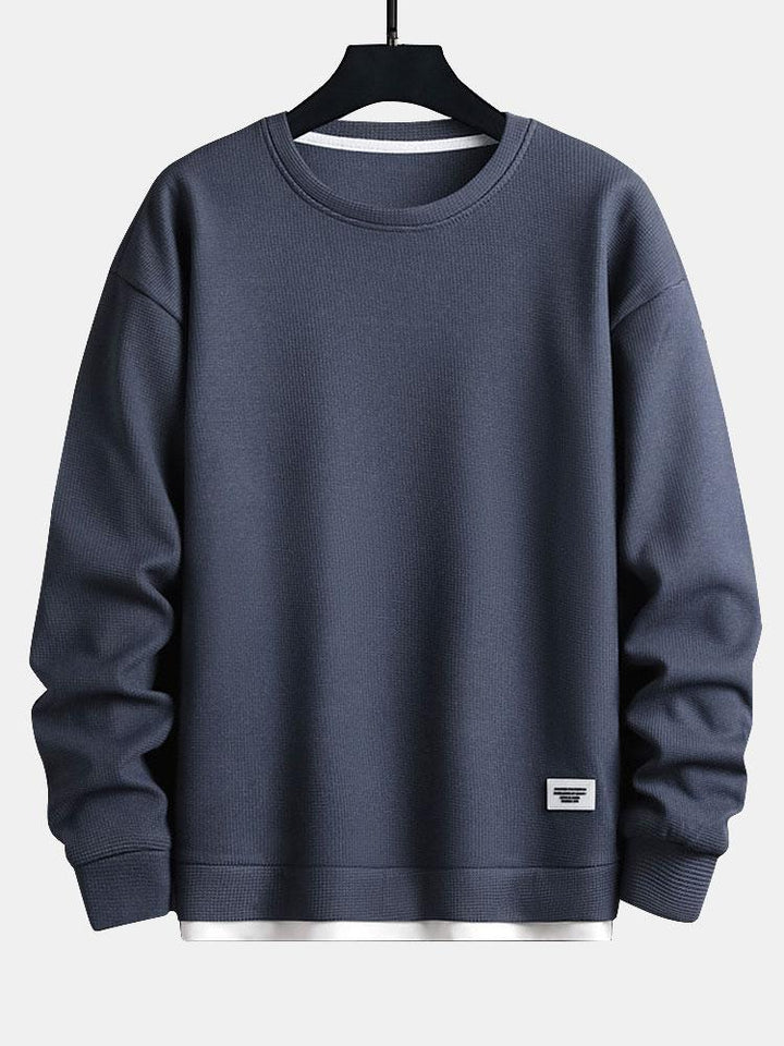 Twee Laags Wafel Sweatshirt