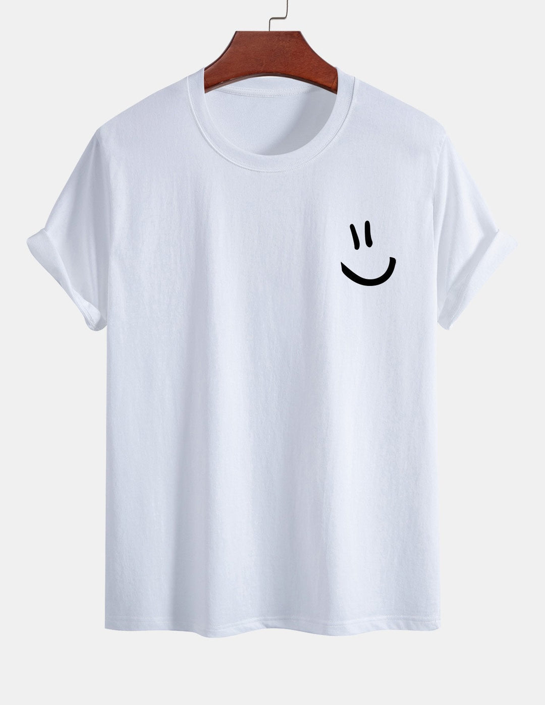 Regular Fit Smiley Face Print Katoenen T-Shirt
