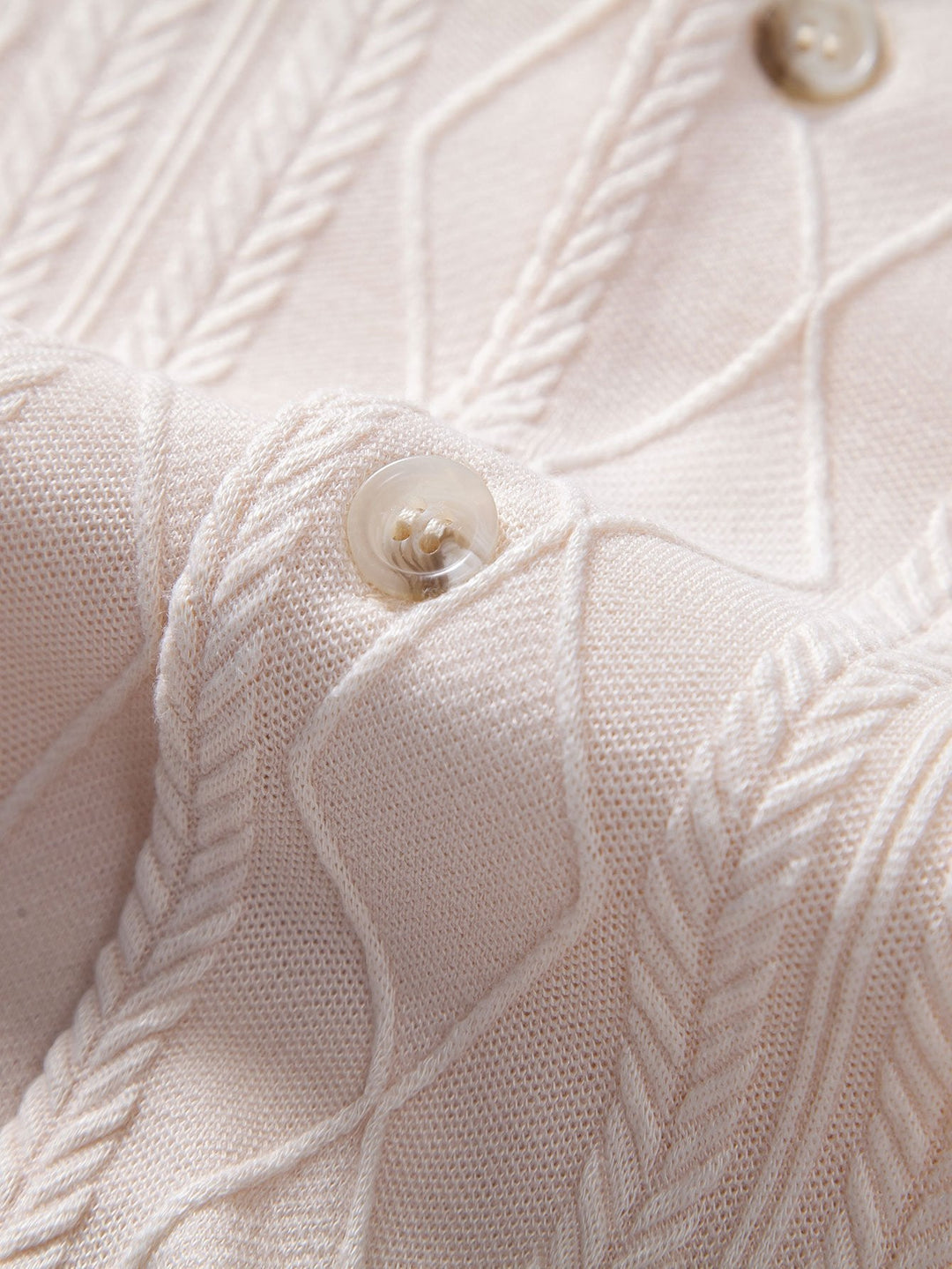 Gebreide Geometrische Ruit Jacquard Cubaanse Shirt