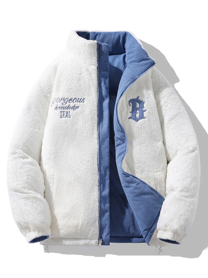 Omkeerbare Teddy Fleece Corduroy Jas