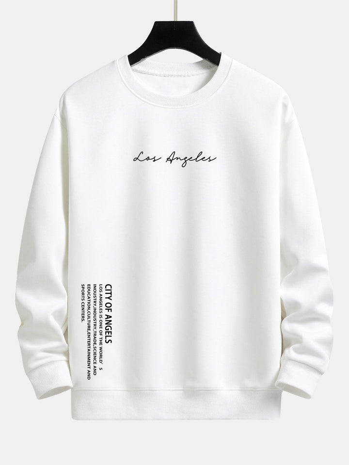 Los Angeles Slogan Print Relax Fit Sweatshirt