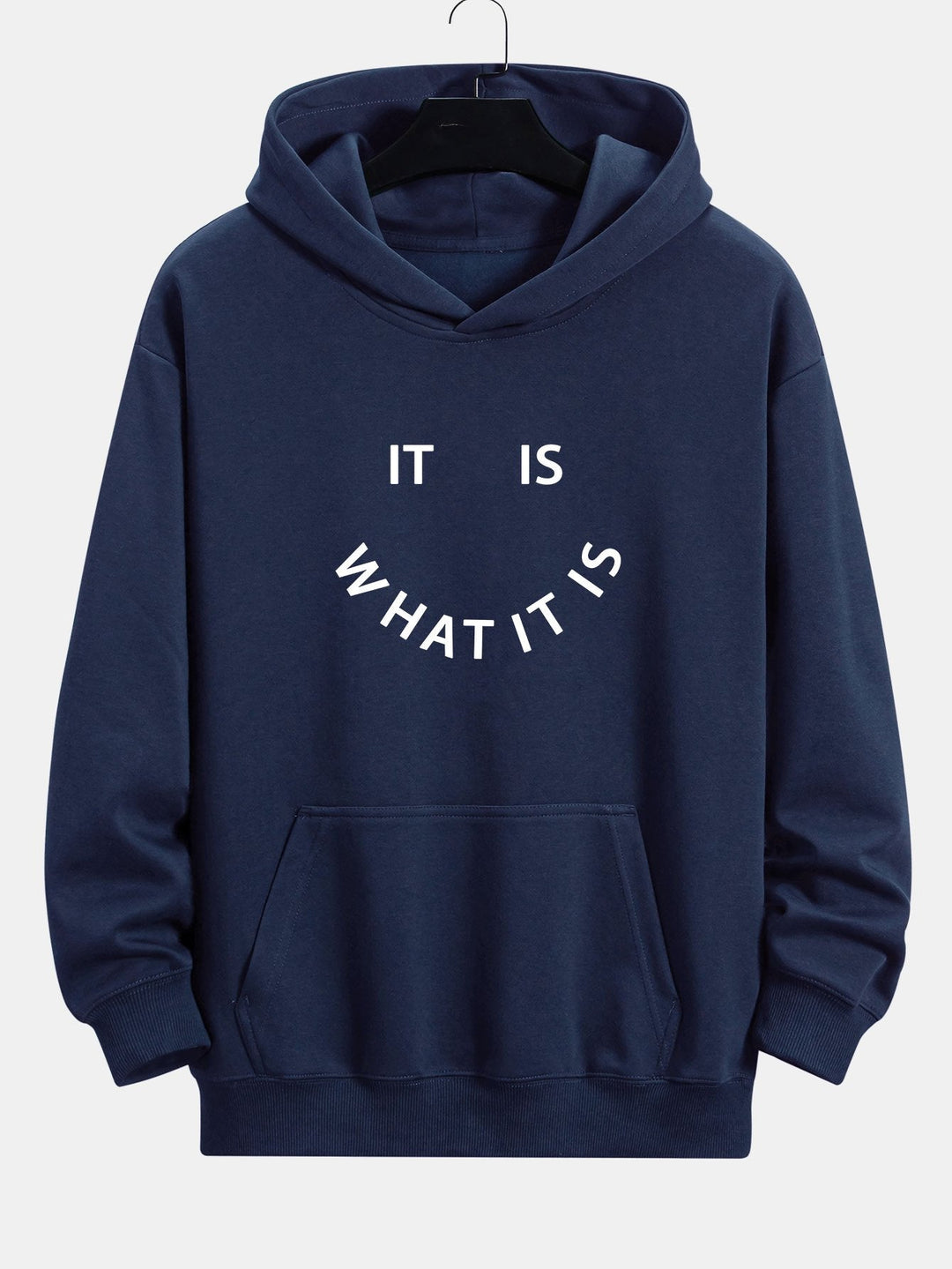 Het Is Wat Het Is Print Relax Fit Hoodie
