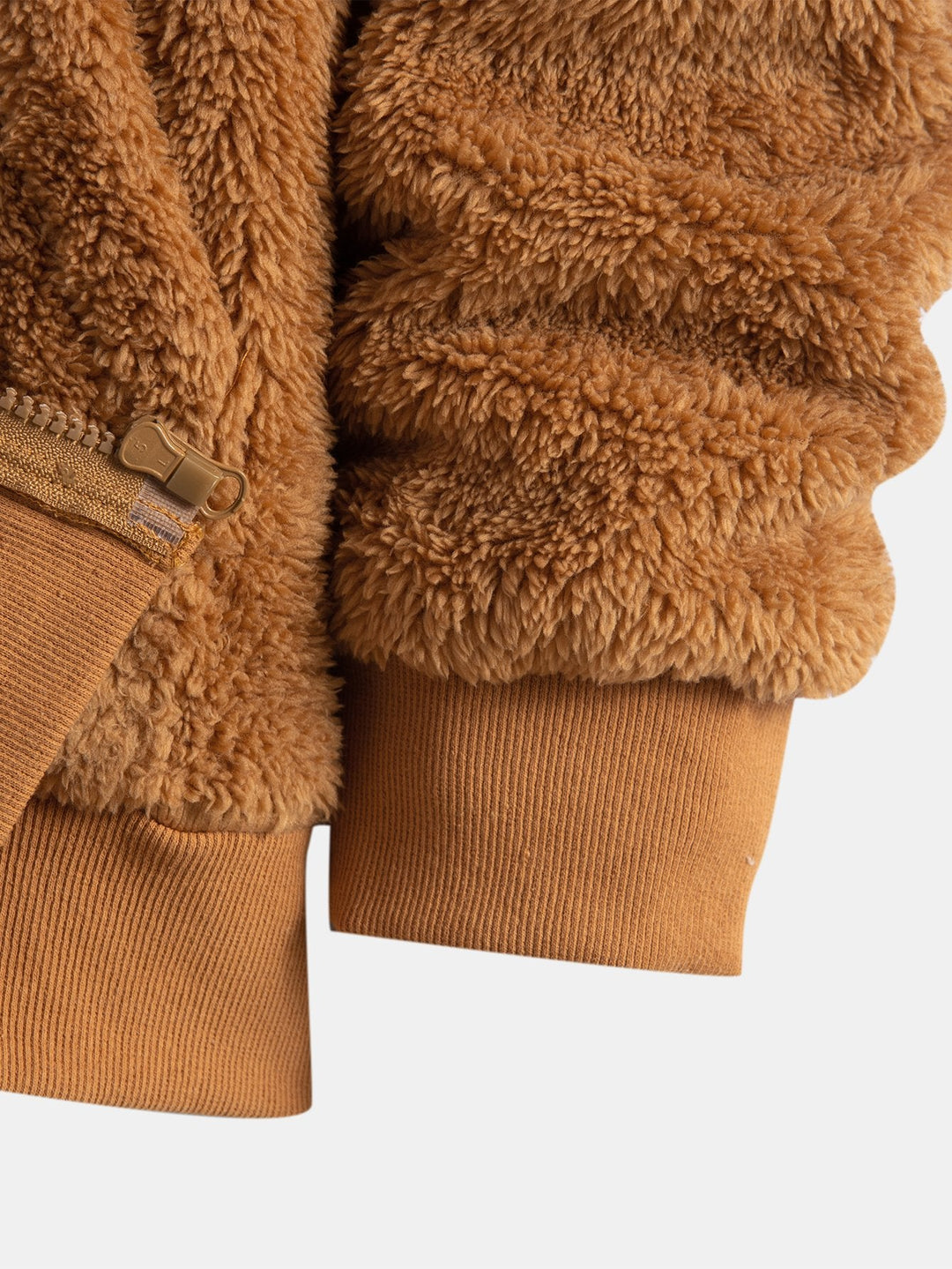 Basic Teddy Zip Up Hoodie