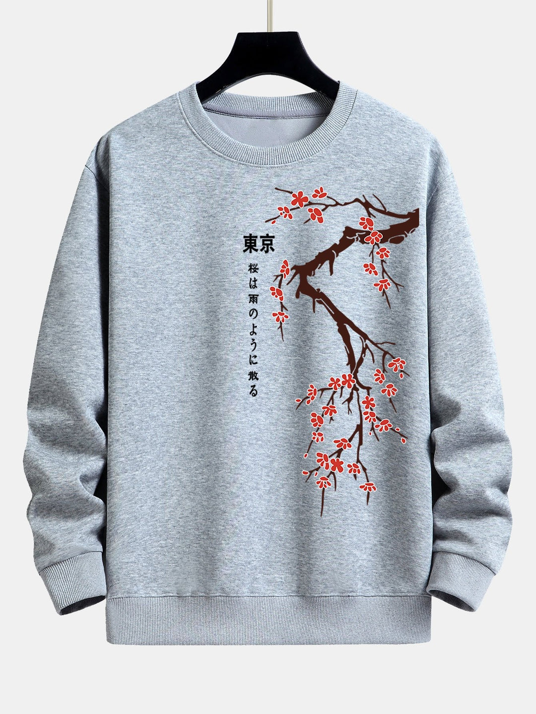 Tokyo Japanse Kersenbloesem Print Relax Fit Sweatshirt
