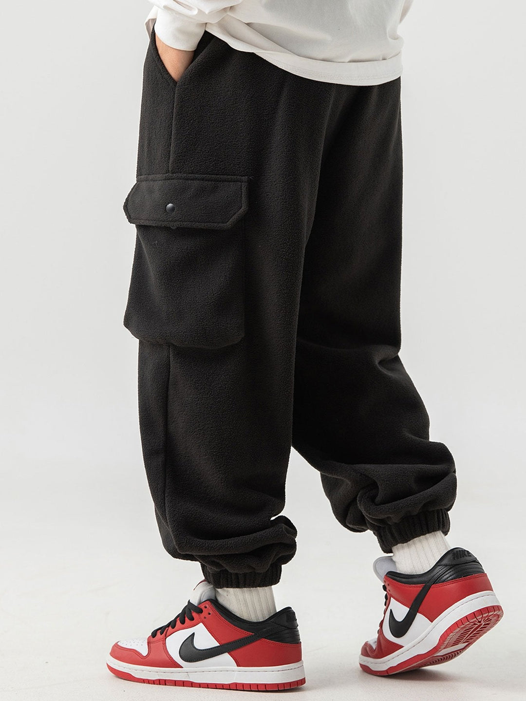 Polar Fleece Cargo Jogging Pants