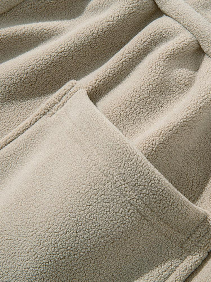 Polar Fleece Loose Fit Rechte Pijpen Broek