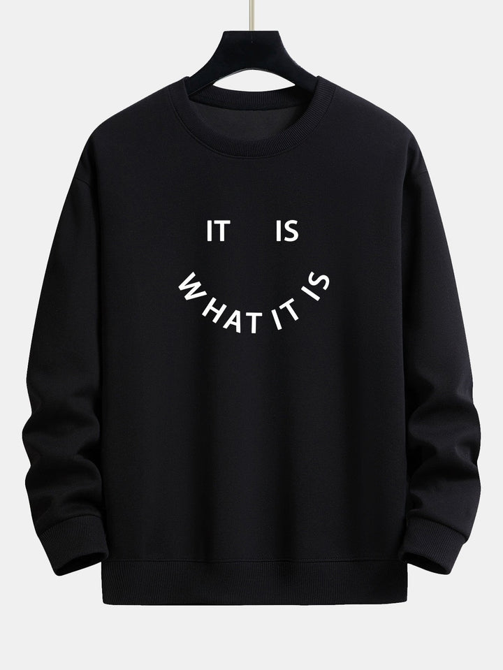 Het Is Wat Het Is Print Relax Fit Sweatshirt