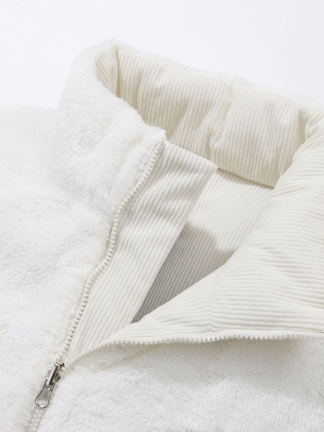 Omkeerbare Teddy Fleece Corduroy Jas