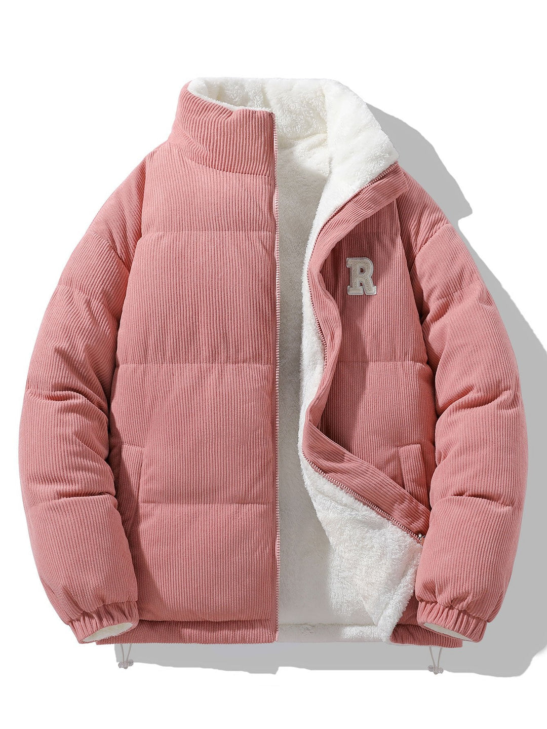 Omkeerbare Teddy Fleece Corduroy Jas